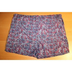 Mens Vintage Wave Zone Drawstring Mesh Lined Swim Shorts Trunks Large Floral